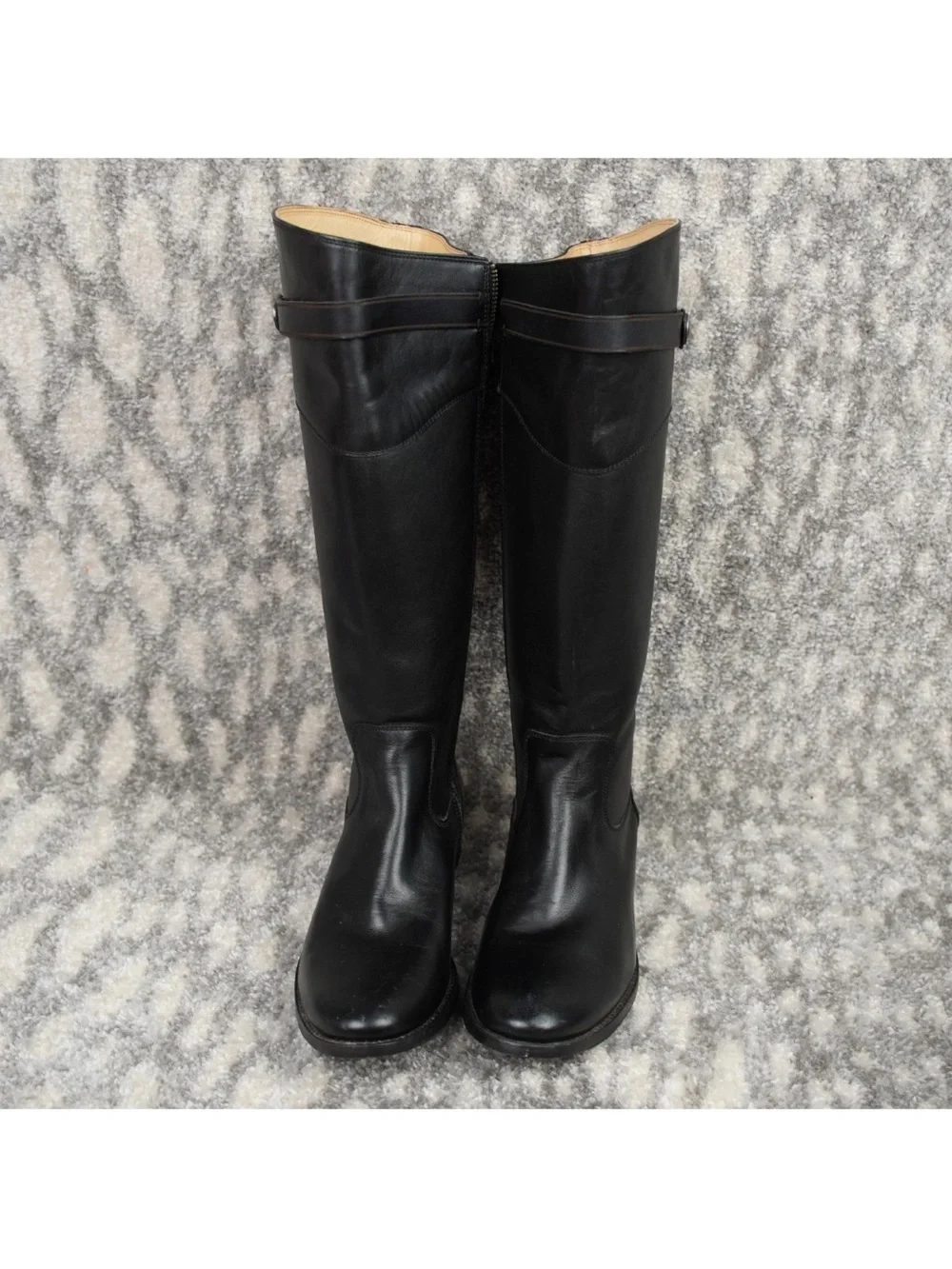 Frye Molly Button Knee High Boots Riding Tall Equestrian Zipper Booties 9.5B BLK